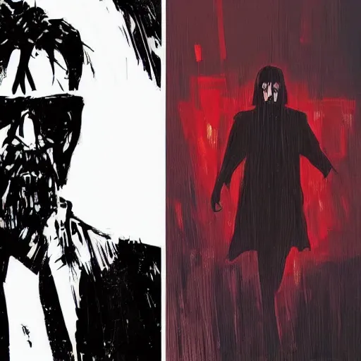 Prompt: portrait of John Wick and Morpheus combined