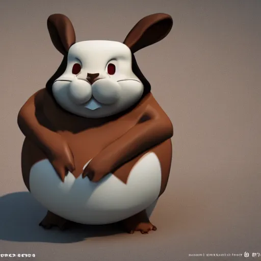 Prompt: hamungus chungus, 3d character model render, 4k, octane, white background