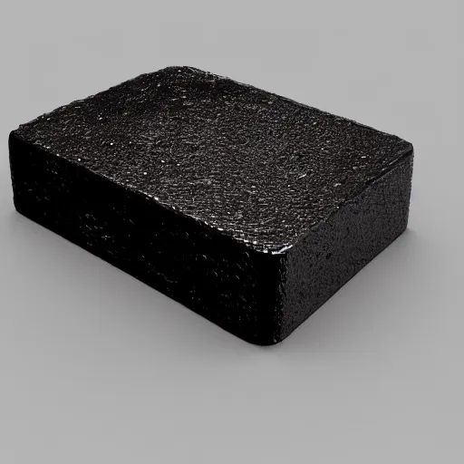 Image similar to dark black ingot that has tiny imperfections, insane details, sharp focus, octane render