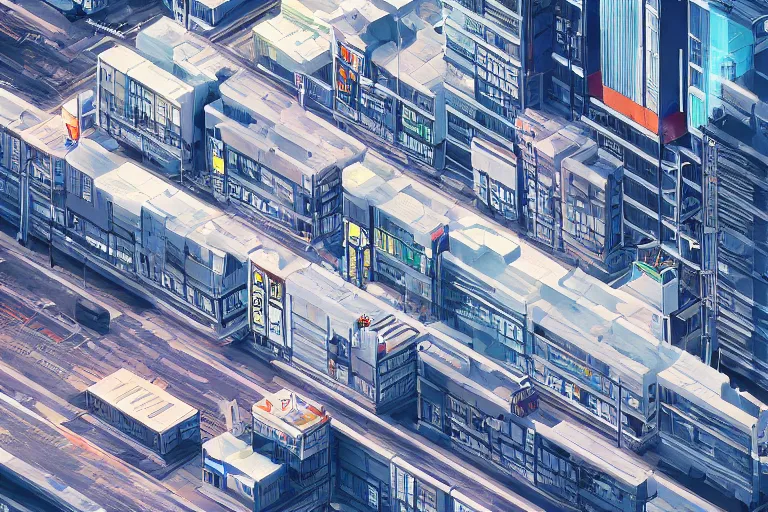 Image similar to fuji 5 0 r 3 5 mm, architectural studio magazine photography, high detailed isometric cyberpunk city, soft light