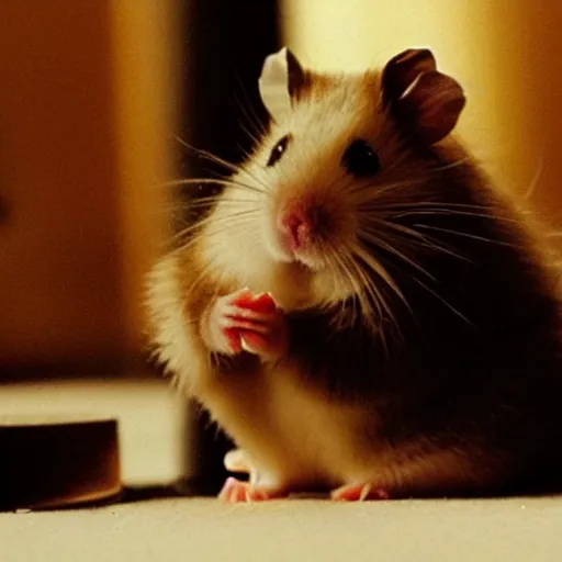 Prompt: hamster in scarface