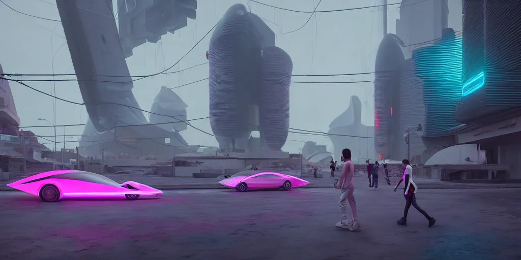 Prompt: a futuristic traditional mexican colony, no people on the streets, blade runner 2 0 4 9 city architecture, cyberpunk mexican futuristic luis barragan colonial architecture, spacex starship rocket launch site, environmental lighting, stormy weather, ray tracing, people walking on street, amazing view, highly detailed, heavy traffic, neon shops, octane render, unreal engine 5, 4 k