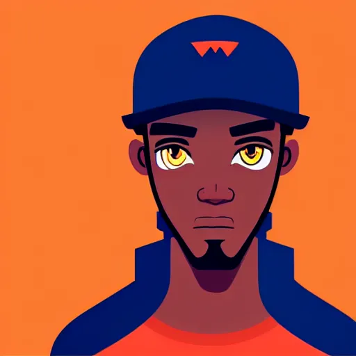 Image similar to 2 d character design, male rapper, vector art, digital art, portrait, 4 k, 8 k, sharp focus, smooth, illustration, concept art, music artist