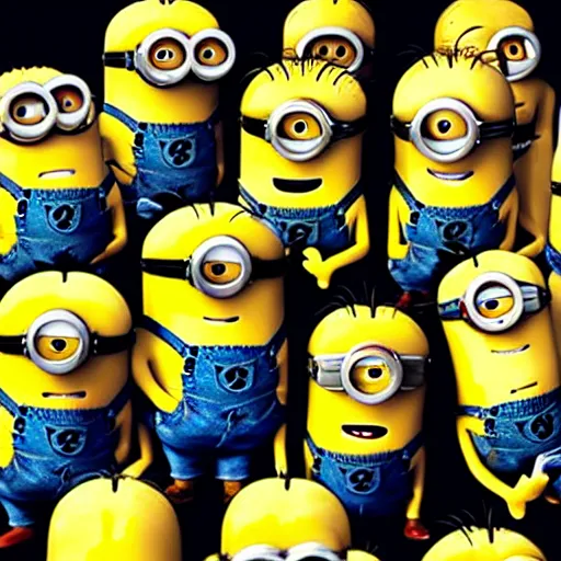 Image similar to the minions, fight club