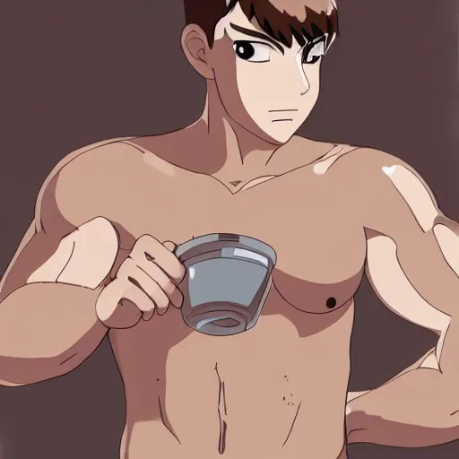 Image similar to a Latin man with olive skin, anime character, studio ghibli, highly detailed, award winning