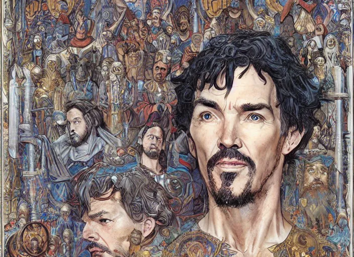 Image similar to a highly detailed biblical portrait of stephen strange, james gurney, james jean