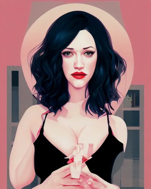 Image similar to kat dennings christina hendricks jennifer tilly, in a dress, by wlop and ilya kuvshinov and artgerm, gorgeous beautiful, stunning, deviant