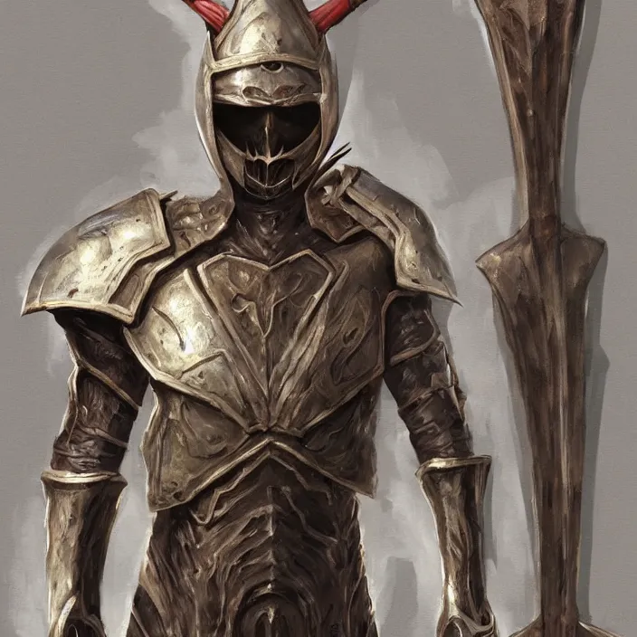 Prompt: Bonemold armor from morrowind concept art painted by Alex Ross