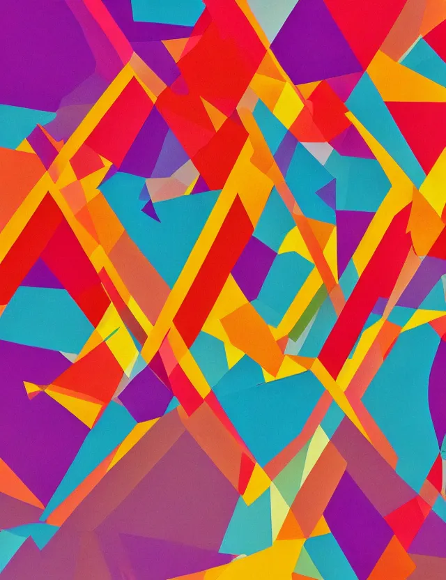 Image similar to a abstract bright color palette with bright colors and symmetry in the style of farid alam