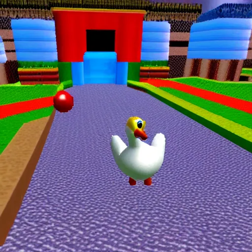 Image similar to swan in super mario 64 mod
