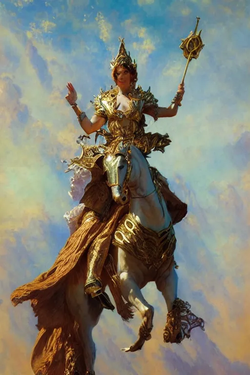 Prompt: full body portrait of seraphim queen astride her throne, highly detailed painting by gaston bussiere, craig mullins, j. c. leyendecker, 8 k, mid shot