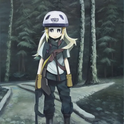 Image similar to Chiito, Girls' last tour, oil painting