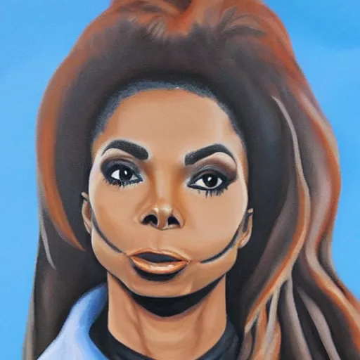 Image similar to detailed painting of nathan fielder as janet jackson on the superbowl, sharp high quality