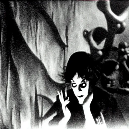 Prompt: cabinet of doctor caligari still shot from film by guy maddin ( ( and gustav dore