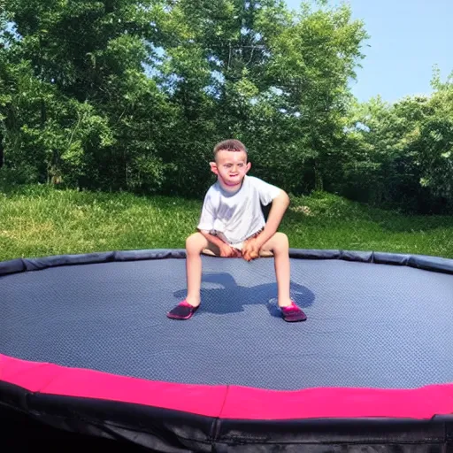 Prompt: yung skrrt on a trampoline