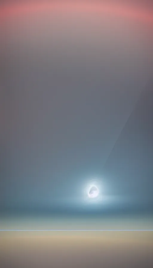 Prompt: minimalist iOS UI interface: 140mm f/2.3 sunrise photograph of atmospheric weather contained inside a massive refractive colloid cube, roll cloud supercell flowing into a minimalist intake hole