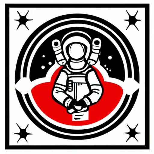 Image similar to cosmonaut, logo,