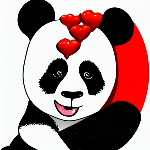 Image similar to vector art of cute panda hugging welsh flag, adobe illustrator