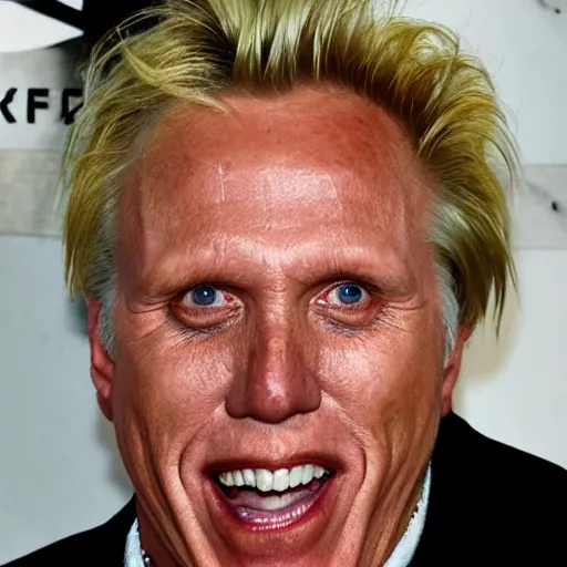 Prompt: Gary Busey as a woman