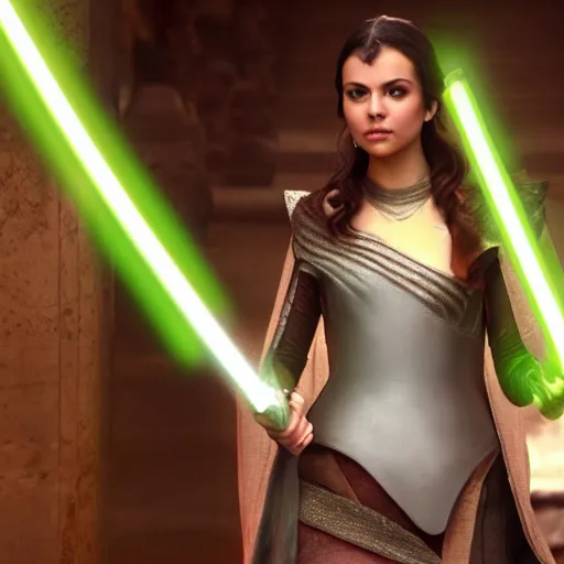 Image similar to victoria justice as princess padme in star wars episode 3, 8 k resolution, cinematic lighting, anatomically correct