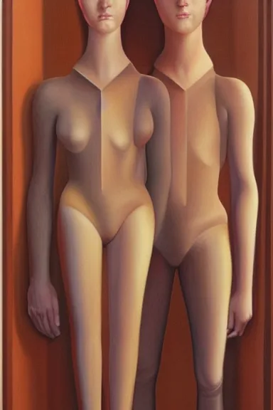 Image similar to oil painting by george tooker