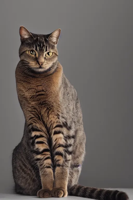 Image similar to a cat sitting isolated, studio lighting