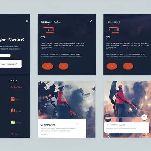 Image similar to a ui kit hero template tailwind trending on dribbble 4 k ultradetailed intricate design