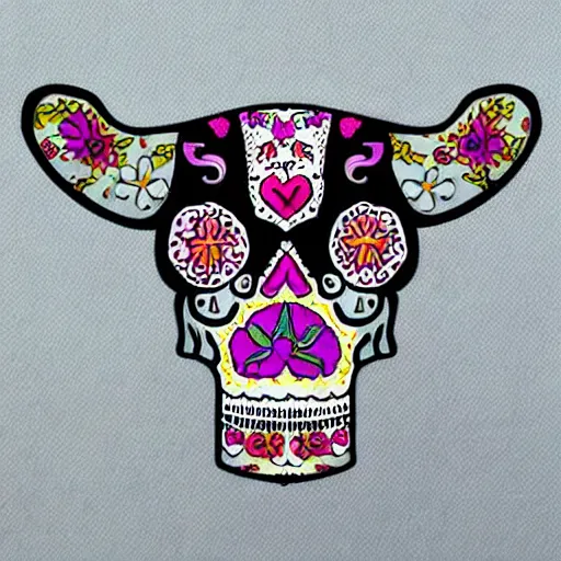 Image similar to sugarskull cow skull