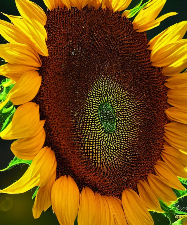 Image similar to a lonely single sunflower, water painting, sun rays, intricate, colorful, highly detailed, perfect composition, soft tones