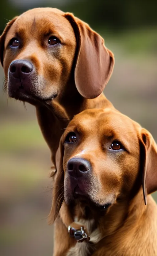 Prompt: a brown lab wearing a crown, hd photography