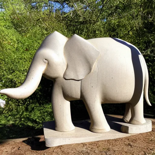 Image similar to a statue of a wooden elephant