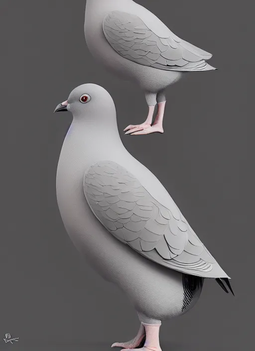 Prompt: pigeon. insanely detailed. by wlop, ilya kuvshinov, krenz cushart, greg rutkowski, pixiv. zbrush sculpt, octane, maya, houdini, vfx, in luxury advertisement, sharp focus, volumetric lighting