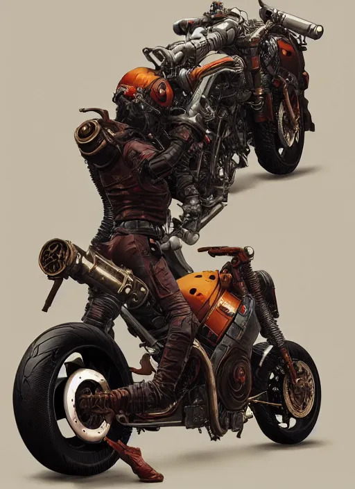 Image similar to akira-like motorcycle, cyberpunk, hyper detailed, digital art, trending in artstation, cinematic lighting, studio quality, smooth render, unreal engine 5 rendered, octane render, art style by klimt and nixeu and ian sprigger and wlop and krenz cushart