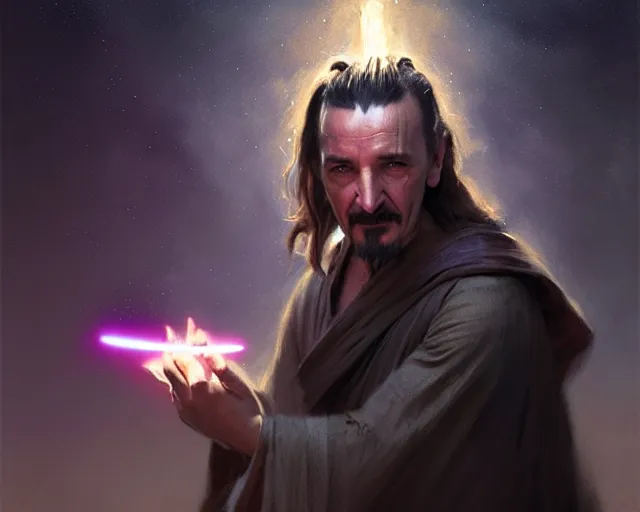 Knights of Twilight — marmottart: Qui-Gon Jinn as a wizard, I did it