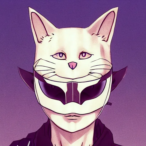 Image similar to portrait of a phony in a cat mask, anime fantasy illustration by tomoyuki yamasaki, kyoto studio, madhouse, ufotable, trending on artstation