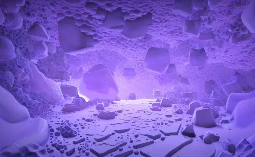 Prompt: liquid nitrogen with purple water-cooling coolant flowing through latent representations of yellow ice caverns by centrifugal forces, computer circuitry sticking out the walls!!!!, high detail, high contrast!, low-poly elements!!!, trending on artstation, octane render, subsurface scattering, ray-tracing, 4k