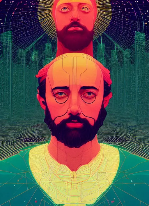 Prompt: symmetry!! stunning portrait of the jesus, by victo ngai, kilian eng vibrant colors, dynamic lighting, digital art, winning award masterpiece, fantastically beautiful, illustration, upscale with simon stalenhag work, artstation, 8 k