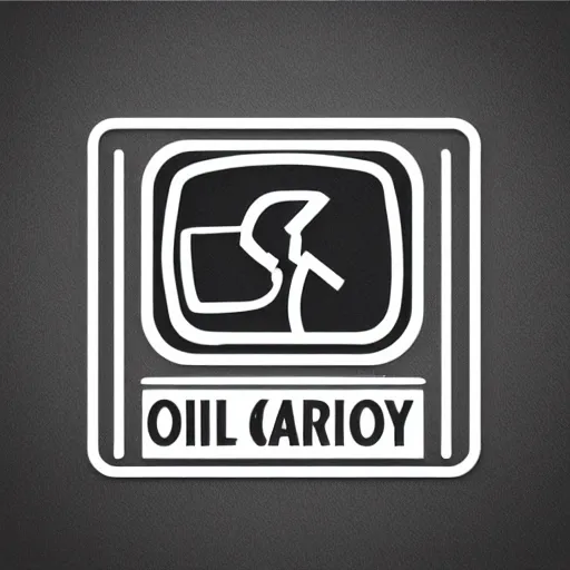 Prompt: iconography style , oil can logo