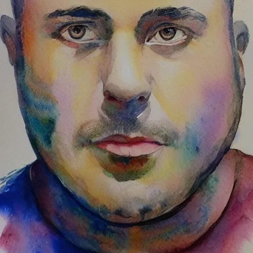 Image similar to paint with jazza portrait, watercolours