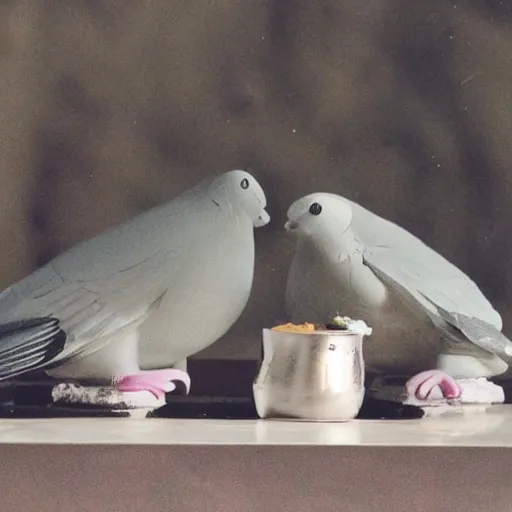 Prompt: pigeon, clay animation
