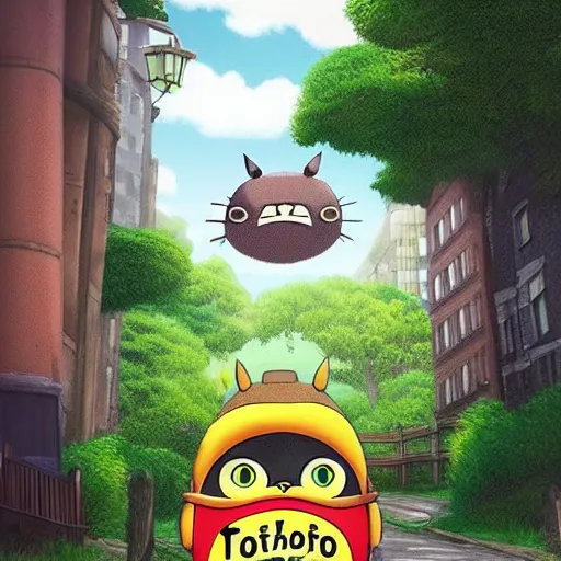 Image similar to “ a photo of the catbus from ” my neighbor totoro ” in a city, ultra realistic, 4 k, 8 k ”