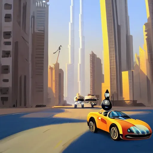 Image similar to gta : dubai, by goro fujita