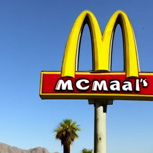 Prompt: McDonald's in a desert