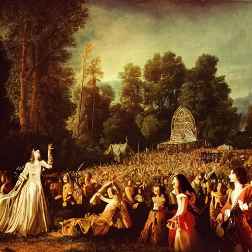 Image similar to professional photograph of within temptation at Woodstock in 1720