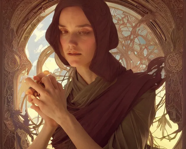 Image similar to photography of felice casorati, deep focus, d & d, fantasy, intricate, elegant, highly detailed, digital painting, artstation, concept art, matte, sharp focus, illustration, hearthstone, art by artgerm and greg rutkowski and alphonse mucha