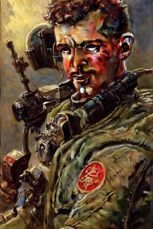 Image similar to full body portrait of a bomber pilot, highly detailed painting by gaston bussiere, craig mullins, j. c. leyendecker 8 k