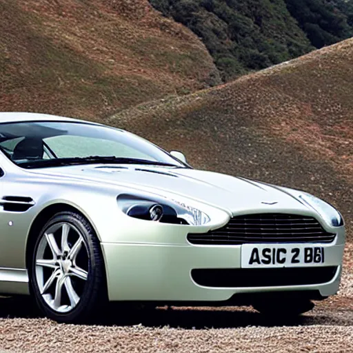 Image similar to A rally coupe designed and produced by Aston Martin in the production year of 2005, promotional photo