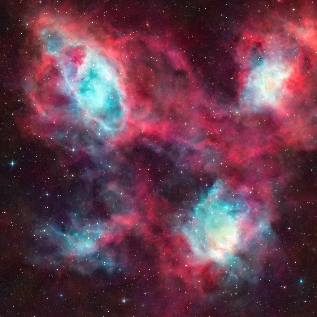Prompt: god's shield nebula captured by james webb