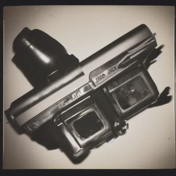 Image similar to meat gun, polaroid photo