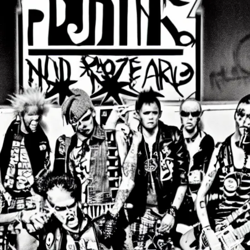 Prompt: punks not dead!, exploited, clash